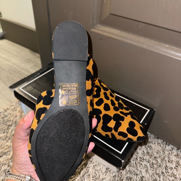 Qupid leopard print loafer mules - Picture 3 of 3